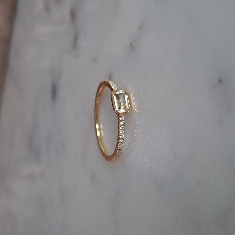 Bony Levy 18K gold prasiolite ring - Picture 1 of 16